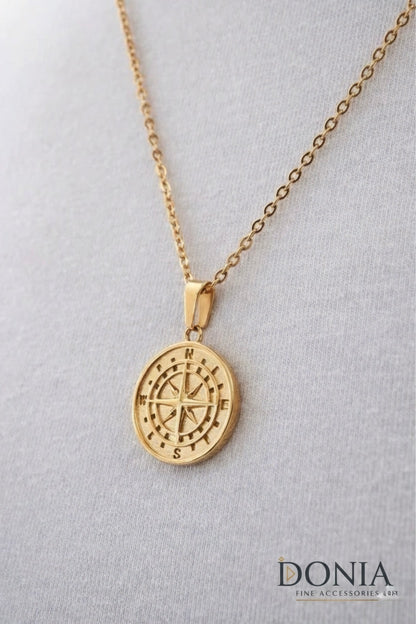 Titanium Compass Necklace