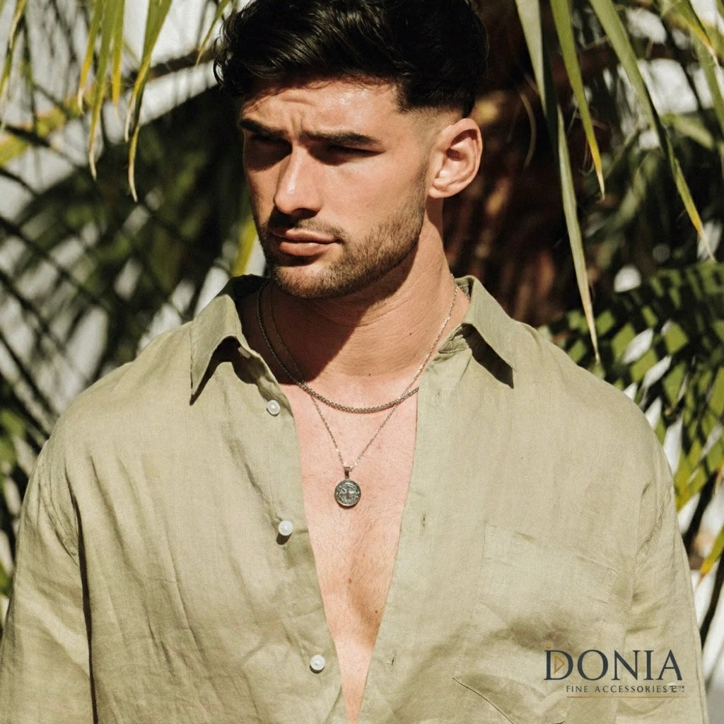 Titanium Compass Necklace