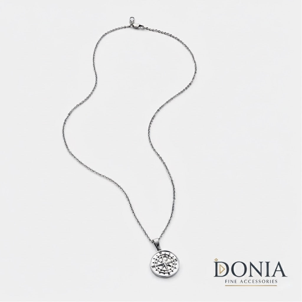 Titanium Compass Necklace